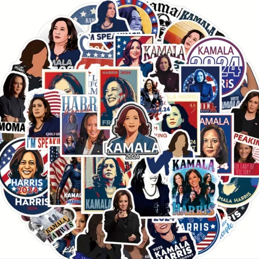 NWT! Kamala Harris 55pc Graffiti Decoration Stickers NEW